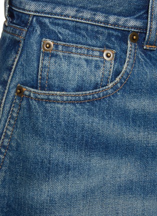  - SAINT LAURENT - Raw hem vintage effect denim shorts