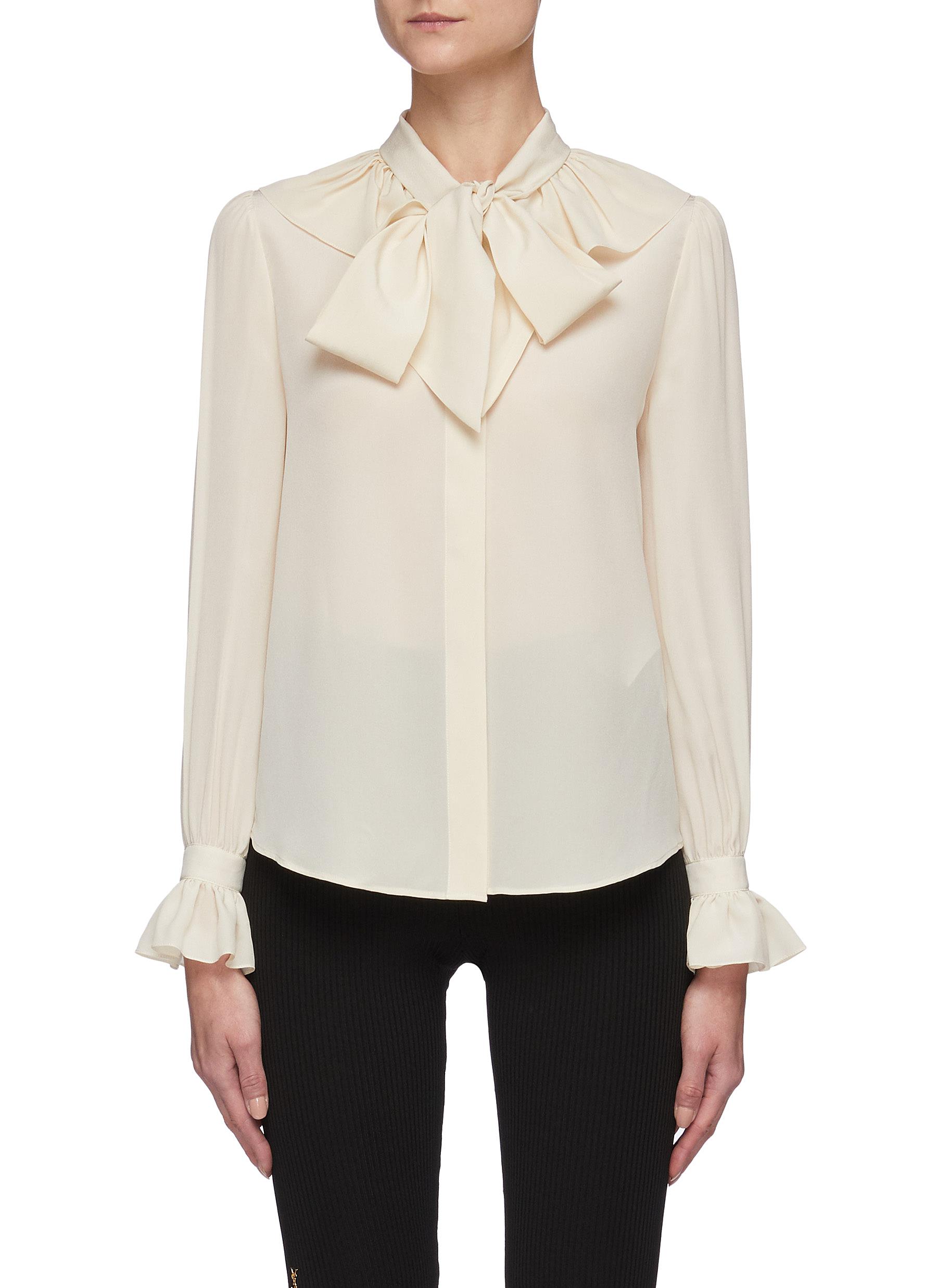 Ruffle bow blouse Clearance