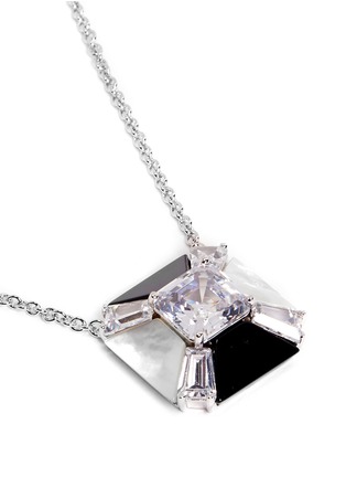 Detail View - Click To Enlarge - CZ BY KENNETH JAY LANE - Geometric asscher cut cubic zirconia pendant necklace