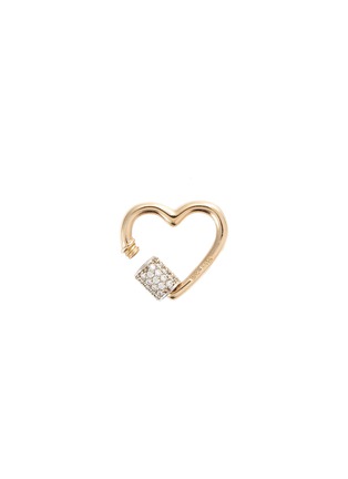 Figure View - Click To Enlarge - MARLA AARON - 'Heart' diamond 14k yellow gold medium lock