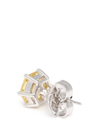 Detail View - Click To Enlarge - CZ BY KENNETH JAY LANE - Hexagon cut cubic zirconia earrings