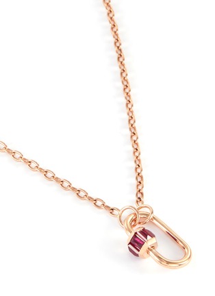Detail View - Click To Enlarge - MARLA AARON - 2 loop 14k rose gold pulley chain