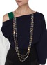 Figure View - Click To Enlarge - GOOSSENS - Multi bead three strand long necklace