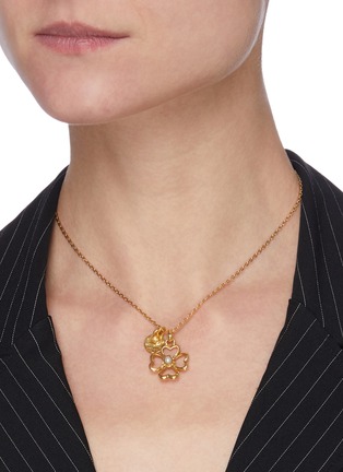 Figure View - Click To Enlarge - GOOSSENS - Flower motif pearl embellished necklace