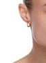 Front View - Click To Enlarge - GOOSSENS - Flower motif pearl embellished drop single  earring