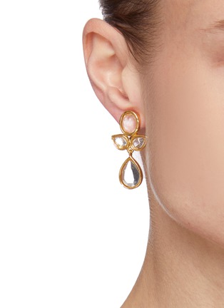 Figure View - Click To Enlarge - GOOSSENS - 'Cachemire' Rhinestone Drop Earrings