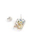 Detail View - Click To Enlarge - YUESPHERE - 'Dispersion' spinel cubic zirconia crystal rhodium plated sterling silver stud earrings