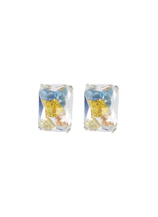 Main View - Click To Enlarge - YUESPHERE - 'Dispersion' spinel cubic zirconia crystal rhodium plated sterling silver stud earrings