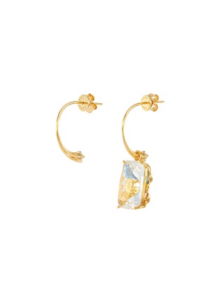 Main View - Click To Enlarge - YUESPHERE - 'Dispersion' spinel cubic zirconia crystal 18k gold plated sterling silver hoop earrings