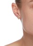 Front View - Click To Enlarge - YUESPHERE - 'Fiber L' asymmetrical 18k gold-plated sterling silver earrings