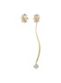 Main View - Click To Enlarge - YUESPHERE - 'Fiber L' asymmetrical 18k gold-plated sterling silver earrings