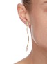 Figure View - Click To Enlarge - YUESPHERE - 'Fiber L' asymmetrical 18k gold-plated sterling silver earrings