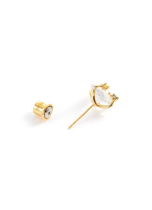Detail View - Click To Enlarge - YUESPHERE - 'Fiber' spinel cubic zirconia 18k gold plated sterling silver stud earrings