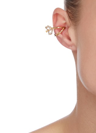 Figure View - Click To Enlarge - YUESPHERE - 'Fiber S' 18k gold plated sterling silver single earcuff