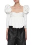 Main View - Click To Enlarge - KHAITE - 'Kim' Puffed Sleeve Square Neck Empire Top