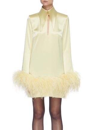 Main View - Click To Enlarge - 16ARLINGTON - Michelle' ostrich feather dress