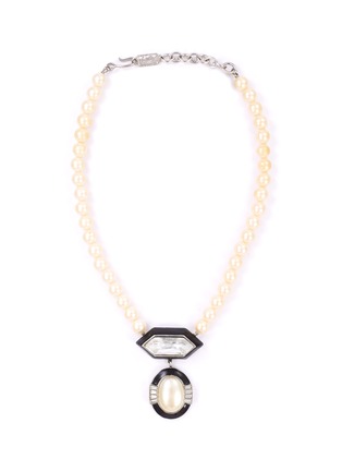 Main View - Click To Enlarge - LANE CRAWFORD VINTAGE ACCESSORIES - YSL pearl enamel necklace