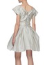 Back View - Click To Enlarge - MATICEVSKI - 'Honorary' Front Pleat Detail Asymmetric Hem Mini Dress