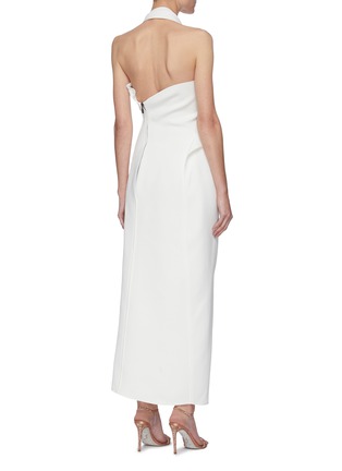 Back View - Click To Enlarge - MATICEVSKI - 'Victoria' Drape Detail Asymmetric Halter Neck Gown