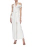 Figure View - Click To Enlarge - MATICEVSKI - 'Victoria' Drape Detail Asymmetric Halter Neck Gown