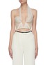 Main View - Click To Enlarge - MATICEVSKI - 'Deliberate' Ruched Tulle Halter Neck Bustier