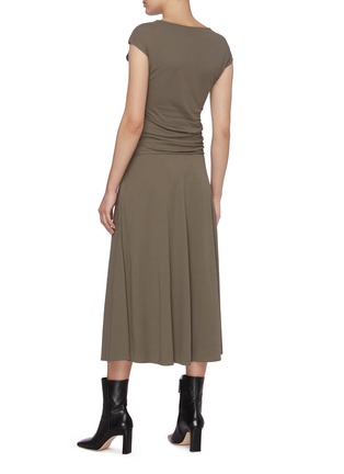 Back View - Click To Enlarge - LEMAIRE - Draped drawstring waist dress