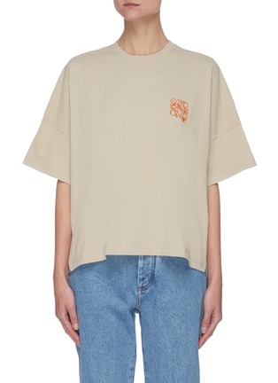 Main View - Click To Enlarge - LOEWE - Embroidered anagram patch T-shirt