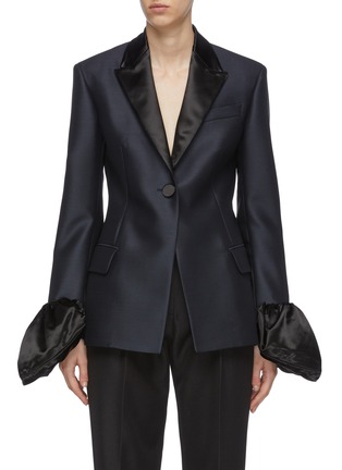 Main View - Click To Enlarge - LOEWE - Contrast Puffed Cuff Tailored Blazer