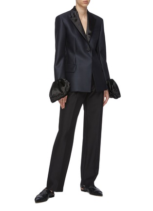 Figure View - Click To Enlarge - LOEWE - Contrast Puffed Cuff Tailored Blazer