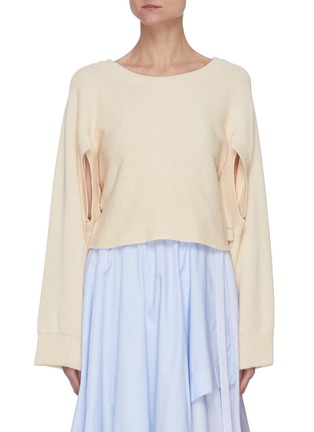Main View - Click To Enlarge - LOEWE - Cut-out sleeve sweater