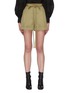 Main View - Click To Enlarge - LOEWE - Waist Tie Centre Pleat Cotton Shorts