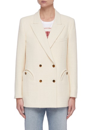 Main View - Click To Enlarge - BLAZÉ MILANO - 'Missy' Double Breast Cotton Blend Tweed Blazer