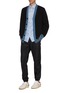 Figure View - Click To Enlarge - BURBERRY - Stripe Trim Merino Wool Blend Cardigan