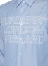  - BURBERRY - Logo Appliqué Stripe Cotton Shirt