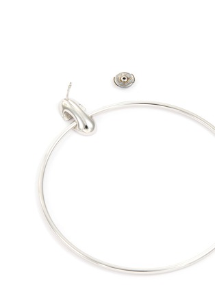 Detail View - Click To Enlarge - LANE CRAWFORD VINTAGE ACCESSORIES - Hermès sterling silver hoop earrings