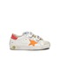 Main View - Click To Enlarge - GOLDEN GOOSE - Old School' Contrast Star Motif Heel Tab Leather Toddler Sneakers