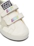 GOLDEN GOOSE - 'Baby School' Contrast Star Motif Heel Tab Leather Infant Sneakers