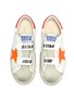 Figure View - Click To Enlarge - GOLDEN GOOSE - 'Old School' Contrast Accent Distressed Kids Leather Sneakers