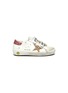 Main View - Click To Enlarge - GOLDEN GOOSE - 'Old School' Glitter Star Motif Distressed Toddler Leather Sneakers