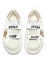 Figure View - Click To Enlarge - GOLDEN GOOSE - 'Old School' Glitter Star Motif Distressed Toddler Leather Sneakers