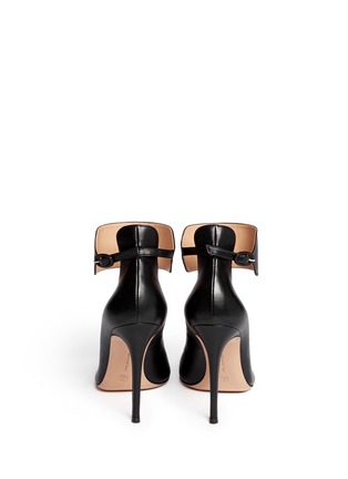 Back View - Click To Enlarge - GIANVITO ROSSI - Ankle strap leather pumps