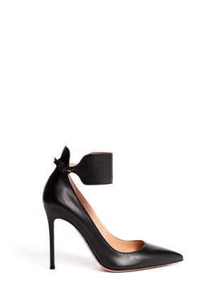 Main View - Click To Enlarge - GIANVITO ROSSI - Ankle strap leather pumps