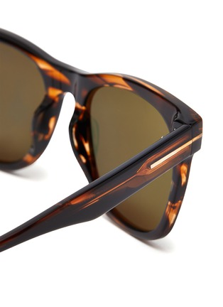 Detail View - Click To Enlarge - TOM FORD - Tortoiseshell effect acetate frame wayfarer sunglasses