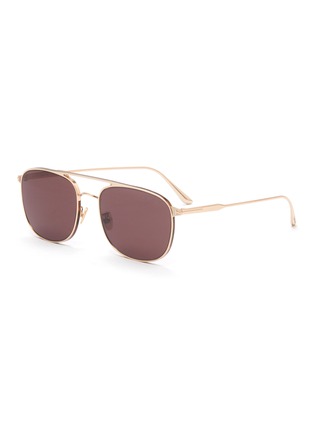 Main View - Click To Enlarge - TOM FORD - Gradient lenses metal frame aviator sunglasses