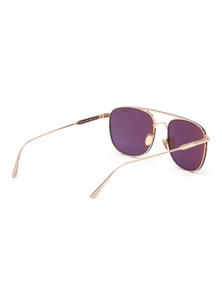 Figure View - Click To Enlarge - TOM FORD - Gradient lenses metal frame aviator sunglasses
