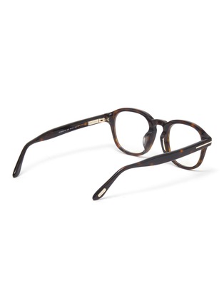 Figure View - Click To Enlarge - TOM FORD - Blue light filter square tortoiseshell effect acetate frame optical glasses
