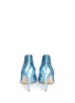 Back View - Click To Enlarge - GIANVITO ROSSI - Satin trim metallic leather pumps