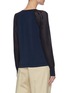Back View - Click To Enlarge - CHLOÉ - Lace front panel openwork knit sleeve top