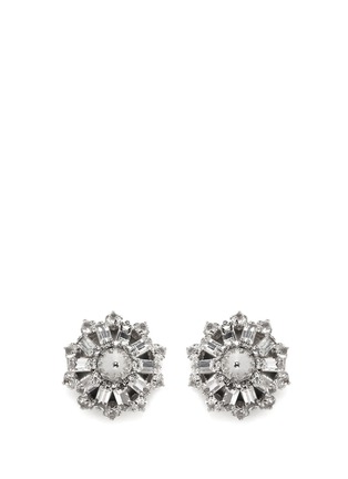 Main View - Click To Enlarge - ERICKSON BEAMON - 'Clarity' spiked stud crystal earrings