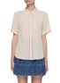 Main View - Click To Enlarge - CHLOÉ - Silk Trimmed Perforated Accent Silk Shirt